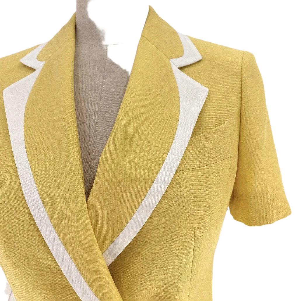Elegant Women's Pant Suit - Solid Button