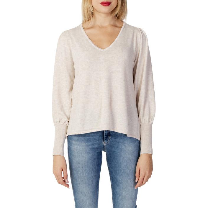 Beige Women Knitwear - Plain - Knitwear - Guocali