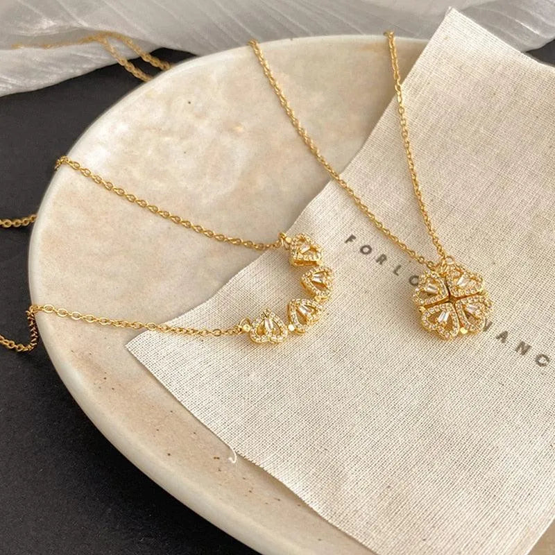 Heart-Shaped Pendant Necklace - Women Jewelry -Guocali
