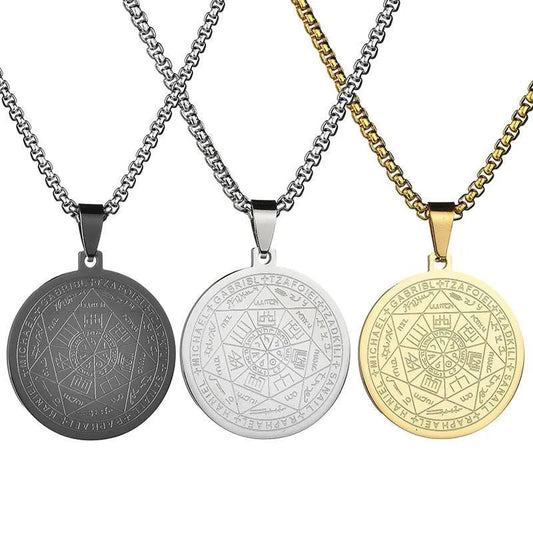 Pentagram Pendant Necklace - Archangels -Guocali